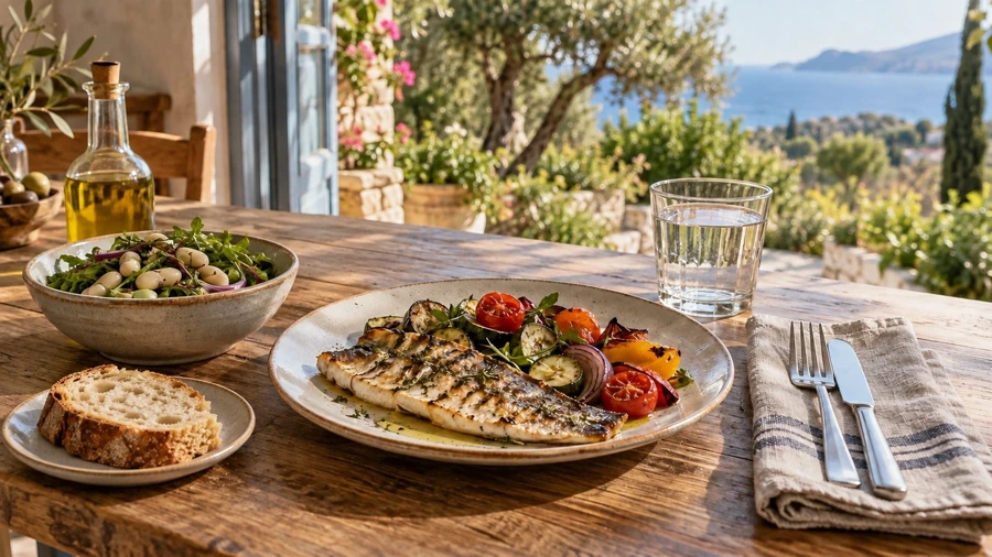 A lunch prepared with vegetables